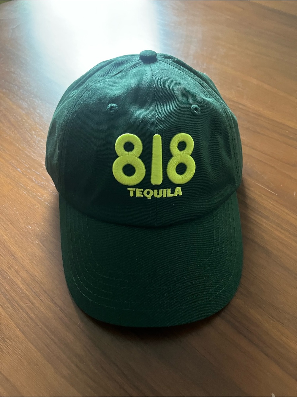 818 Tequila Green Baseball Cap with Neon Logo for Man’s or Women’s
